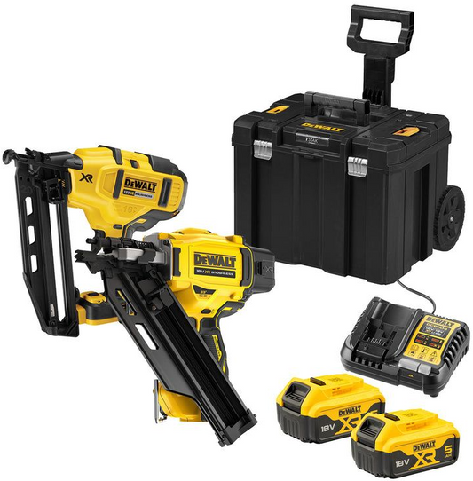 DeWalt DCK246P2T-QW Pack batterie Agrafeuse de finition DCN660 et Agrafeuse de construction DCN930 | 18 V 5,0 Ah dans coffret Mobile Storage
