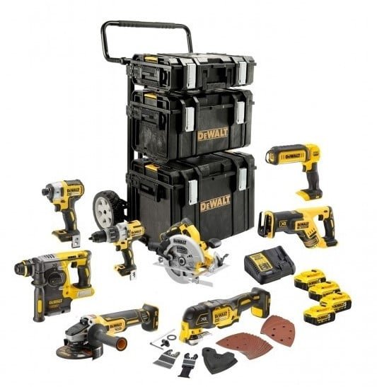 DeWalt DCK853P4 Set avantage 8 pièces | 4 x 18 V 5,0 Ah en ToughSystem