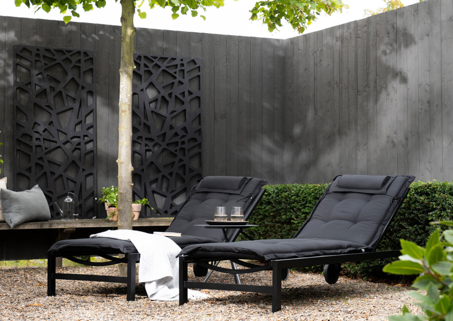 Mood Chaise longue Noir/Noir