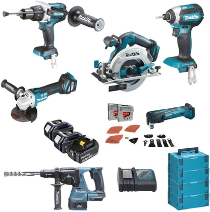 Makita DLX6085TJ | Combiset | 18 V | 2x 5,0 Ah Accu